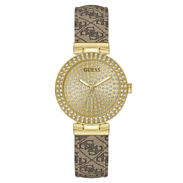 Guess Stainless steel case watch in gold
