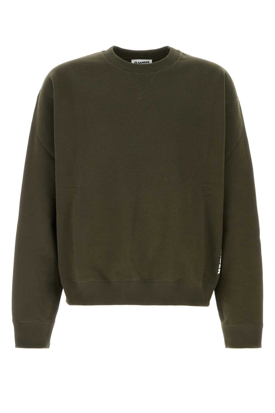 Jil Sander 100% Cotton sweatshirt in olive