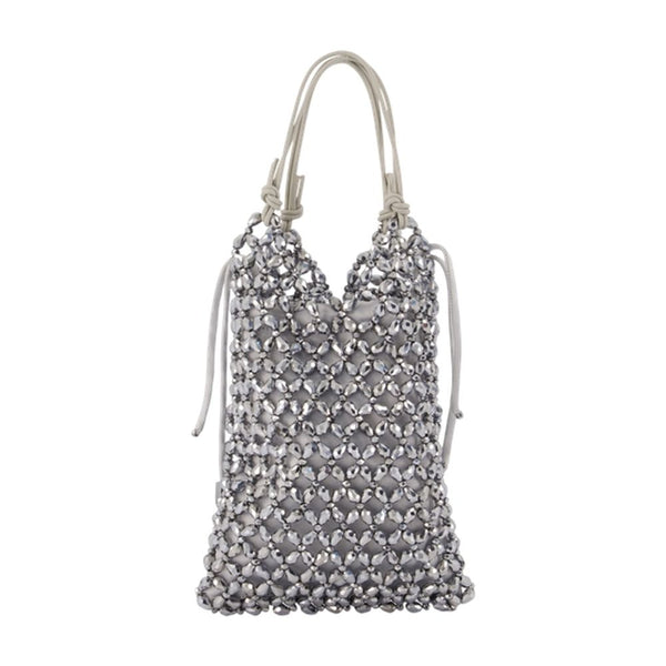 Staud Pearls shoulder bag in silver