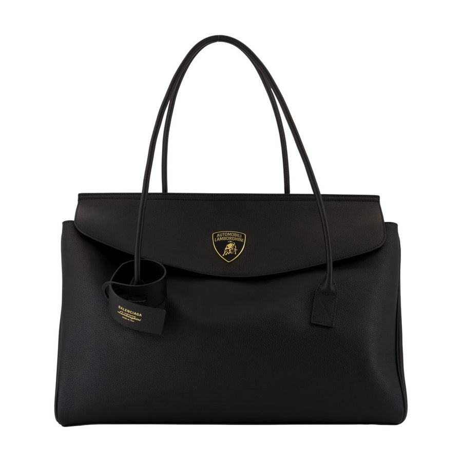 Balenciaga leather top handle bag in black