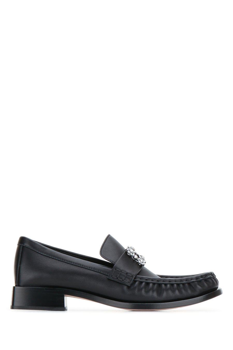 Roger Vivier Strass Leather loafer in black