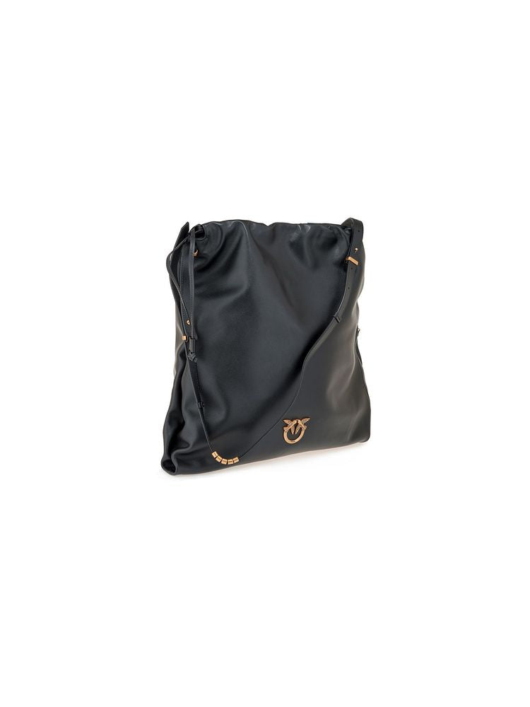 Pinko 100% Leather crossbody bag in black