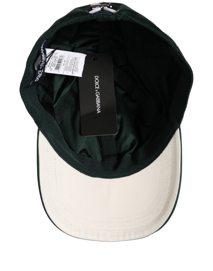 Dolce & Gabbana HAT10052 97% Cotton baseball cap in green