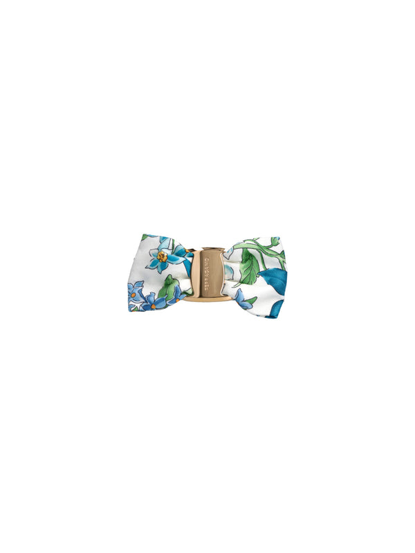 Ferragamo 795262 40% Silk hair bow in blue