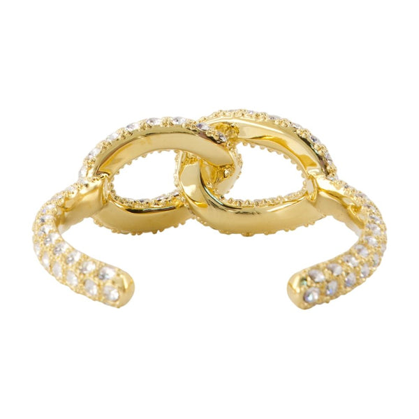 Isabel Marant Metal with crystal embellishment ear cuff in gold