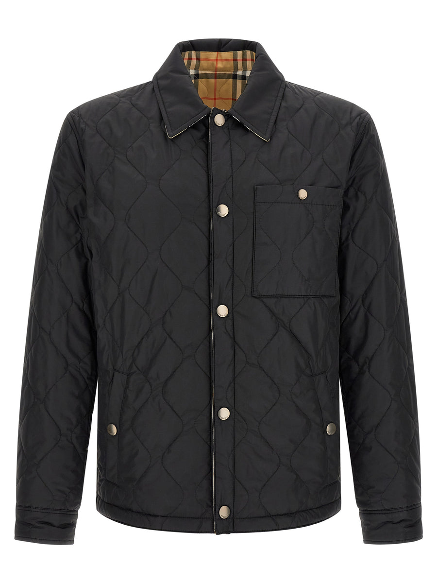 Black Polyamide Full-Length Jacket Clothing