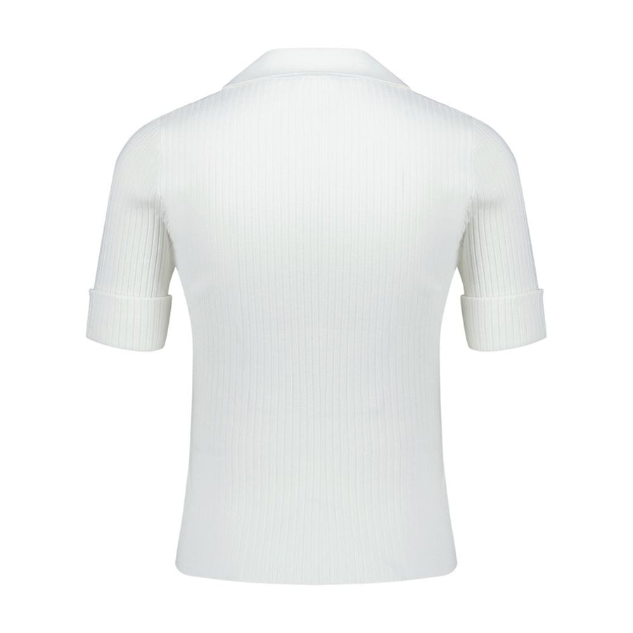 Courreges viscose polo in white