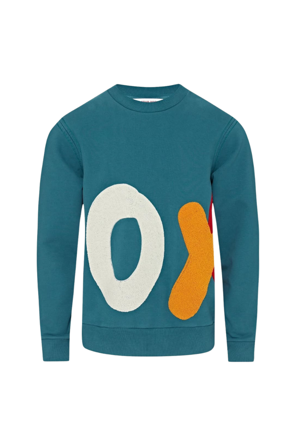 Orlebar Brown 89% Cotton sweatshirt in teal