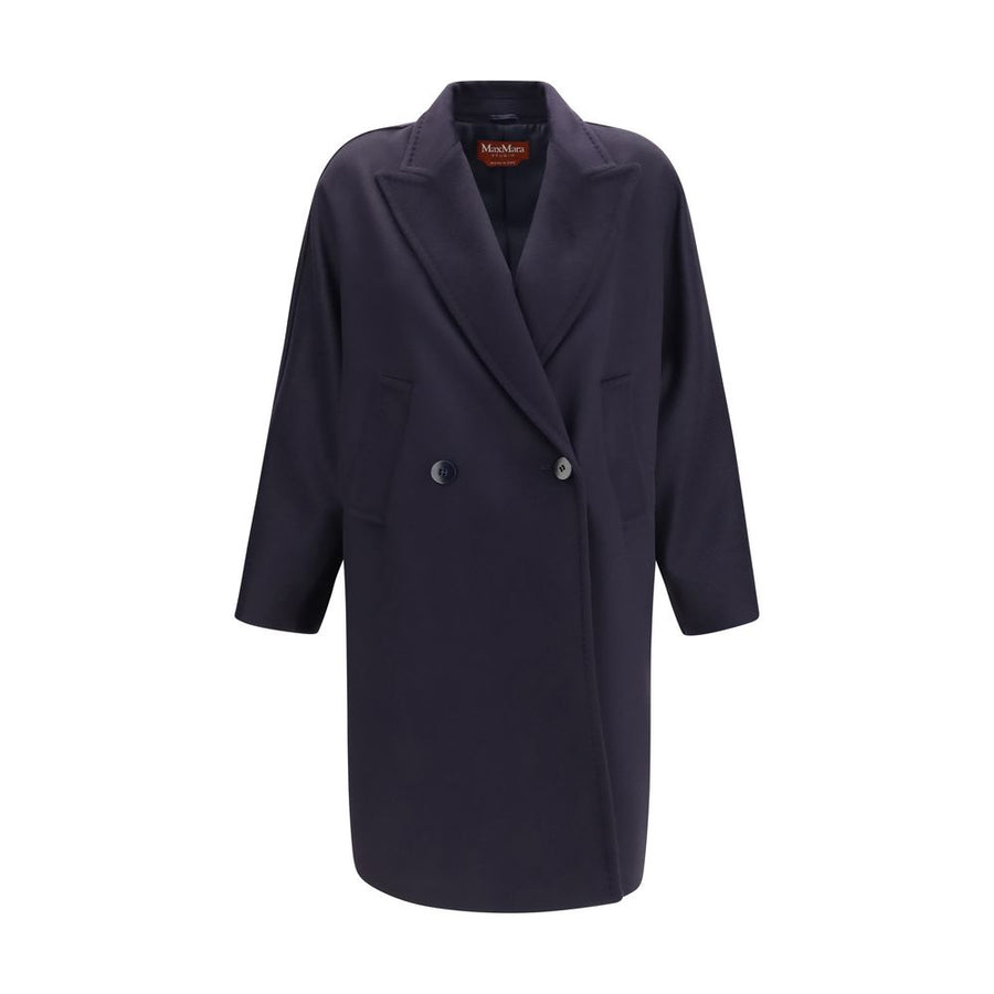 Blue Wool Oves Aries Coat Clothing