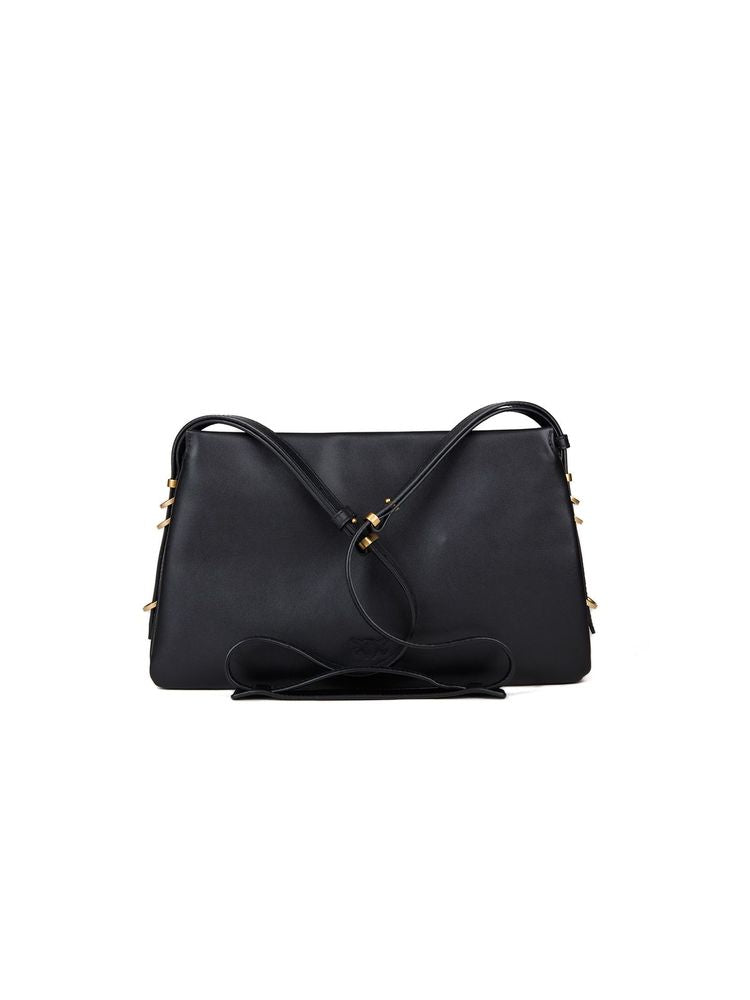 Pinko 100% Calfskin Leather crossbody bag in black