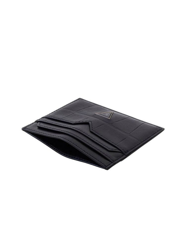 Guess 100% Leather card case in black