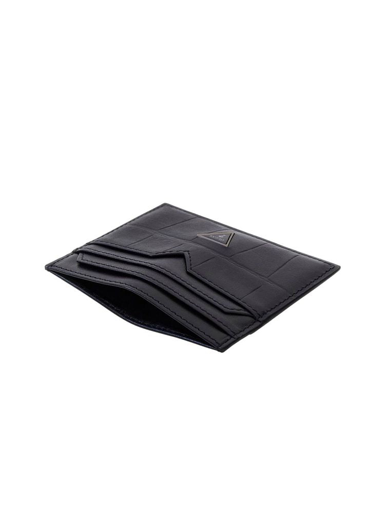Guess 100% Leather card case in black