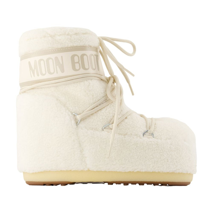 Moon Boot Synthetic with shearling lining boots in white