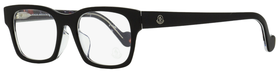 Moncler Rectangular Eyeglasses Ml5070f 005 Black-Clear 53mm 5070 Black/clear Plastic (acetate)