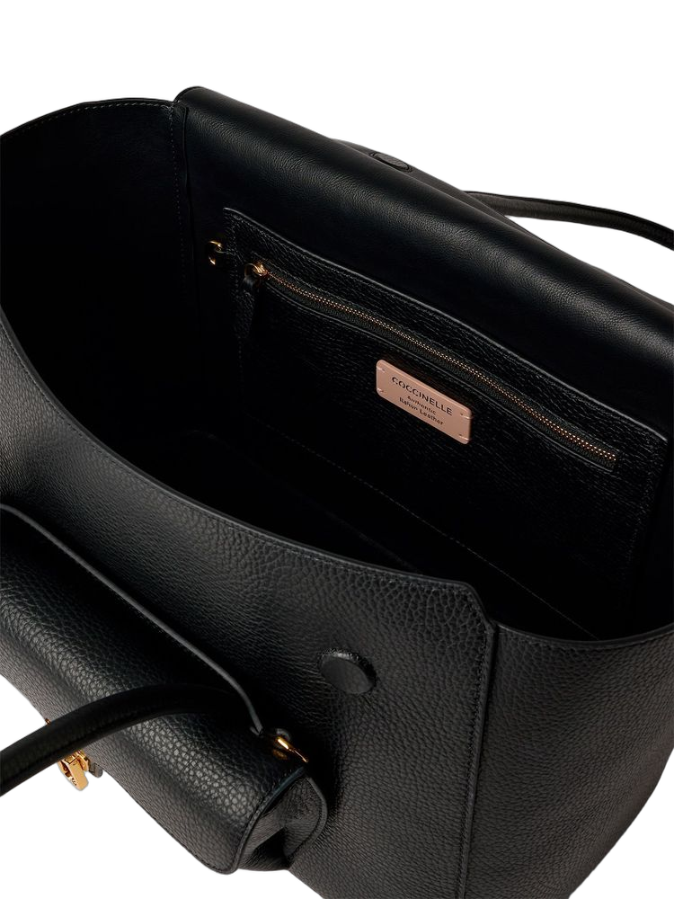 Coccinelle 100% Cowhide shoulder bag in black