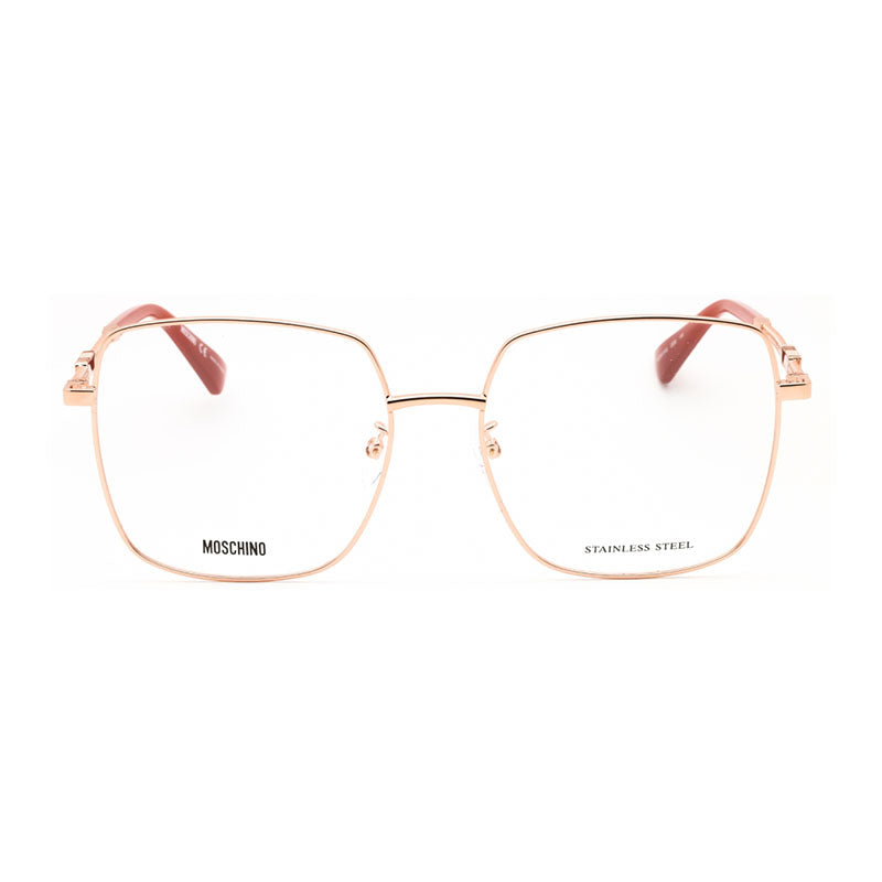Moschino eyeglasses in rose gold