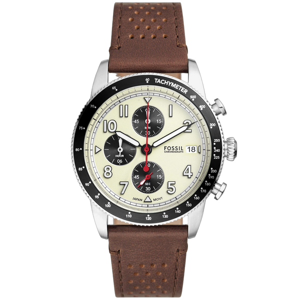 Fossil Stainless steel case watch in cream