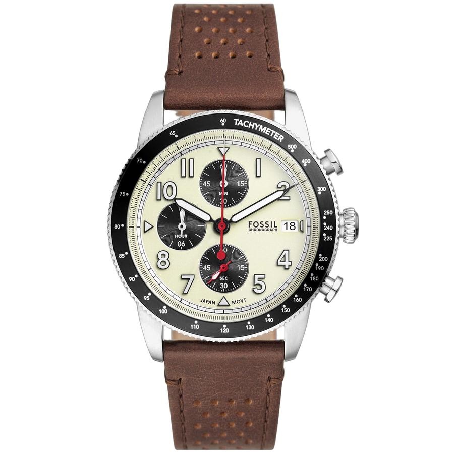 Fossil Stainless steel case watch in cream