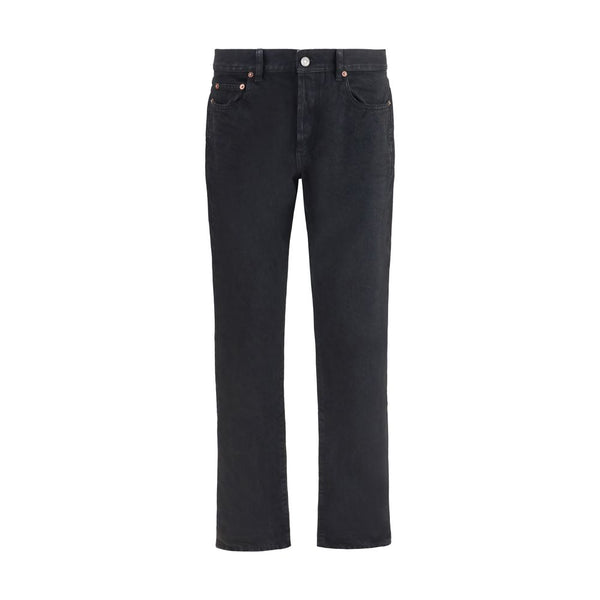 Black Cotton Slim Fit Jeans Clothing