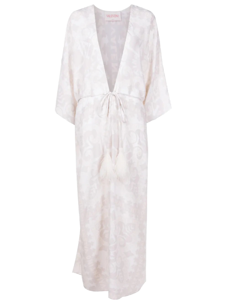 Valentino Silk beach cover-up in beige