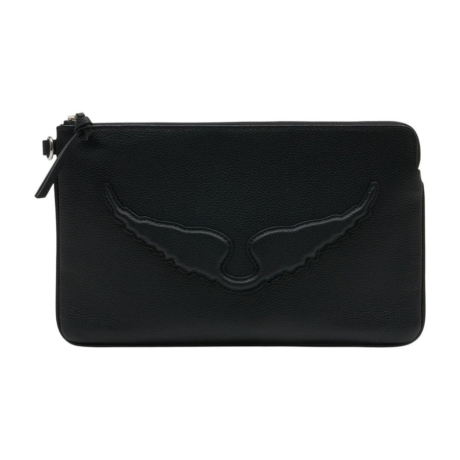 Zadig & Voltaire Cowhide clutch in black
