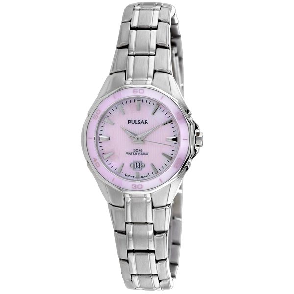 Pulsar Stainless steel case watch in pink