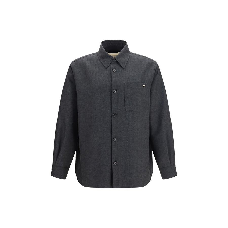 Valentino Garavani 55% Polyester shirt in gray
