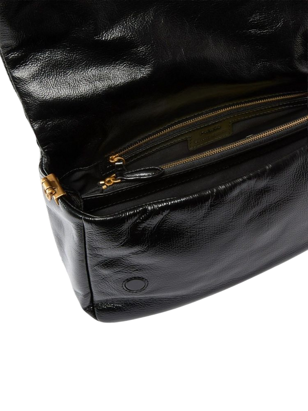 Pinko 100% Calf Leather shoulder bag in black