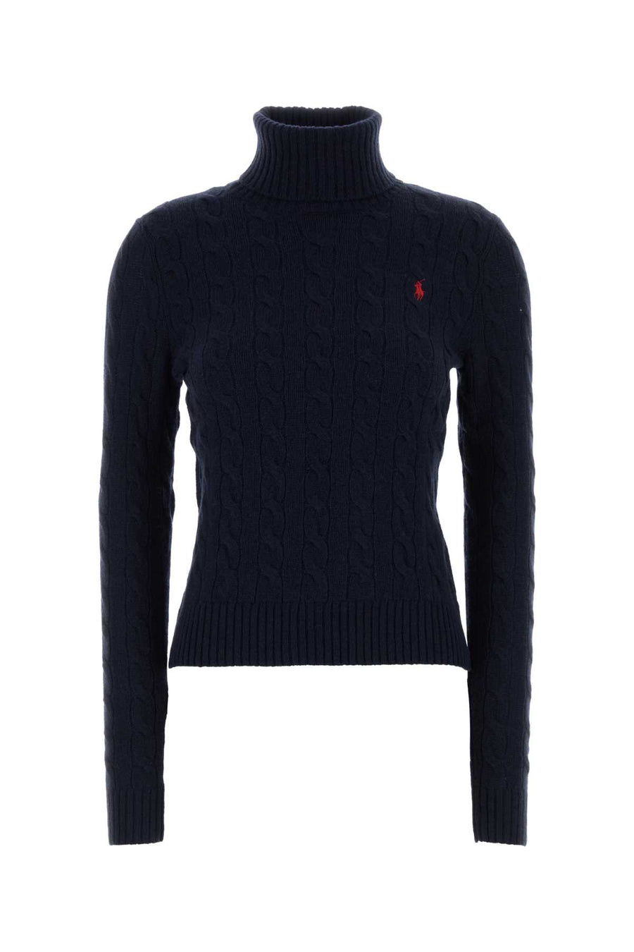 Navy Blue Wool Blend Sweater Hunternavy Exterior: Cashmere Maglieria