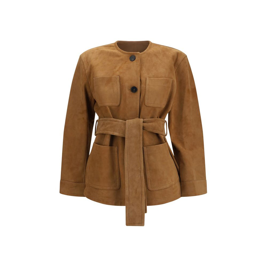 Brown Lamb Leather Jacket Clothing