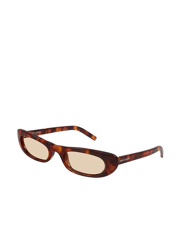 Saint Laurent Shade Recycled Acetate frame sunglasses in brown