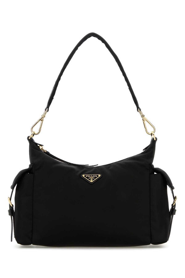 Prada 100% recycled polyamide shoulder bag in black