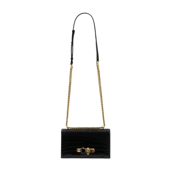 Alexander McQueen calfskin crossbody bag in black