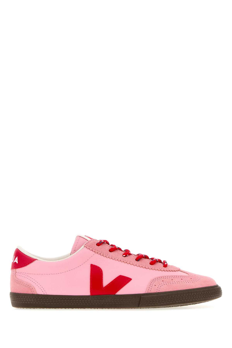Veja Exterior: 100% Leather sneaker in pink