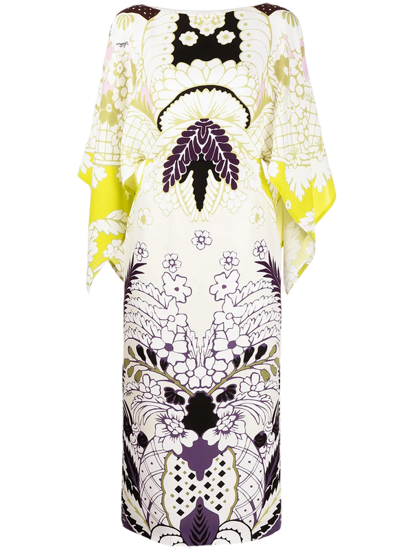 Valentino Silk kaftan in white