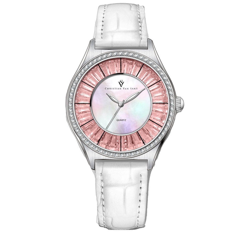 Christian Van Sant Stainless steel case watch in white