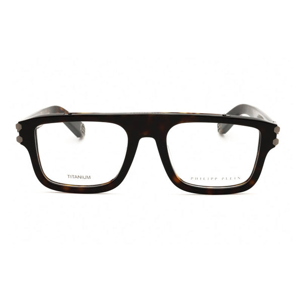 Philipp Plein VPP021M0722 Acetate frame with titanium temples eyeglasses in brown