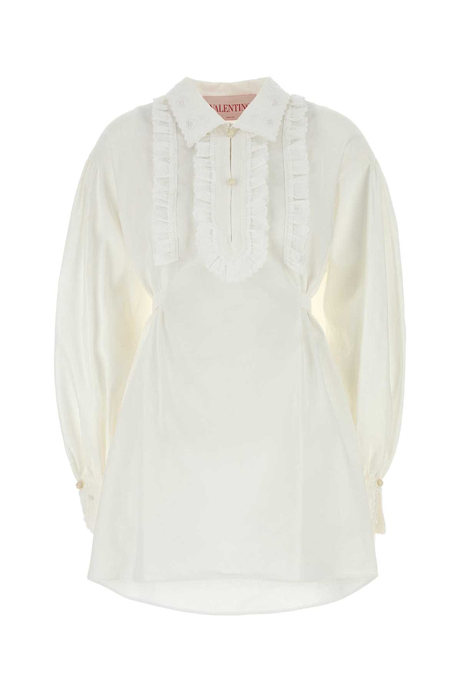 Valentino Garavani Embroidered 55% Cotton dress in white