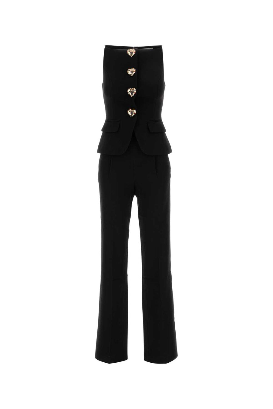 Black Wool Jumpsuit Tute