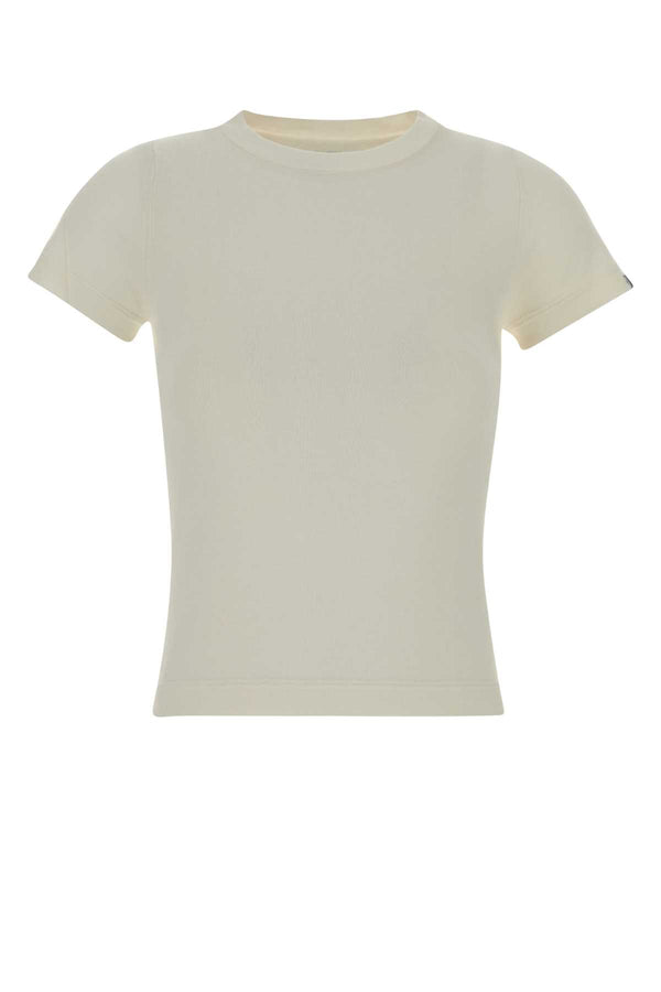 White Knit Nâ°292 T-Shirt Snow Exterior: Cotton Cashmere Maglieria