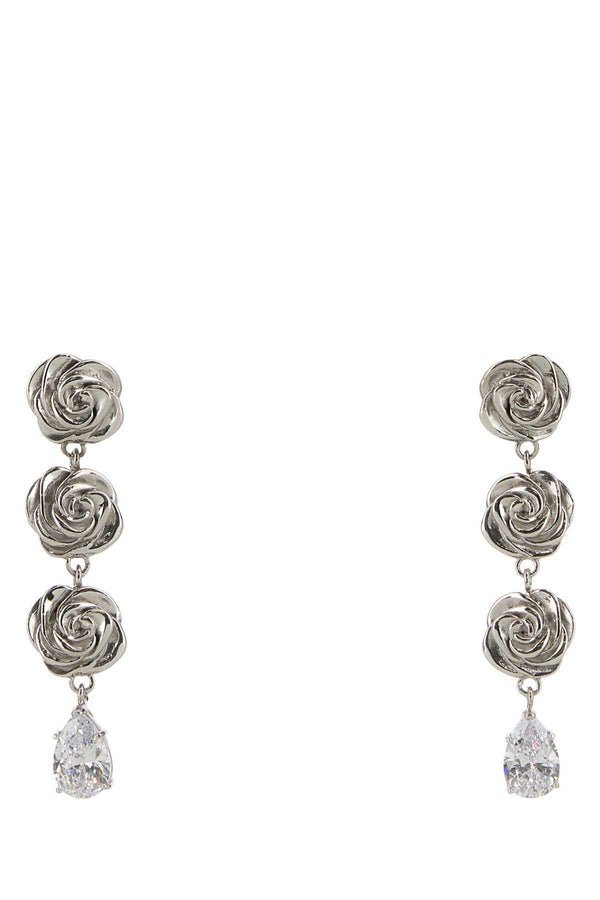 Magda Butrym Rhodium-plated metal with crystal stones earrings in silver
