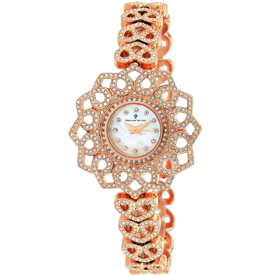Christian Van Sant Brass case watch in rose gold