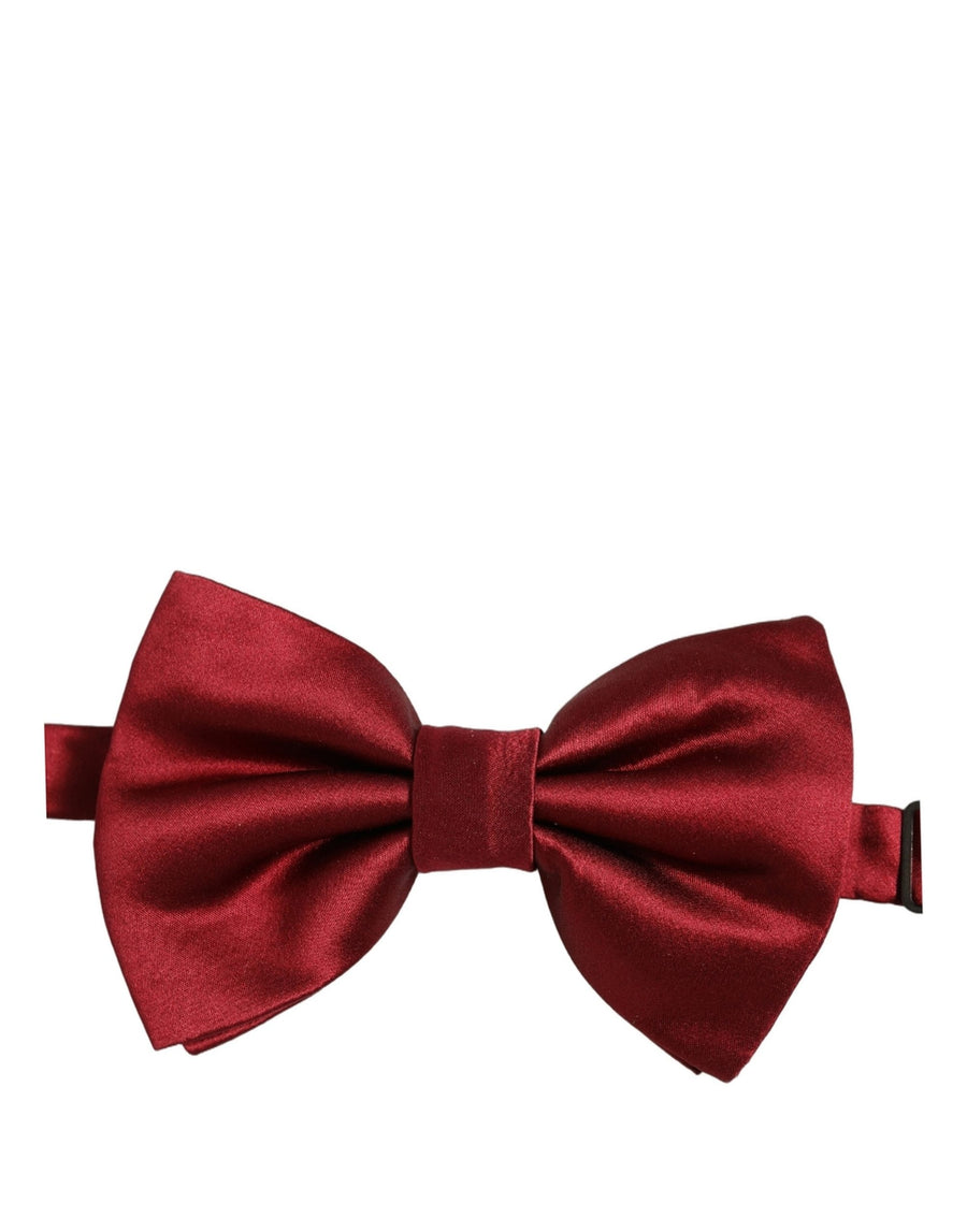 Dolce & Gabbana 100% Silk bow tie in red