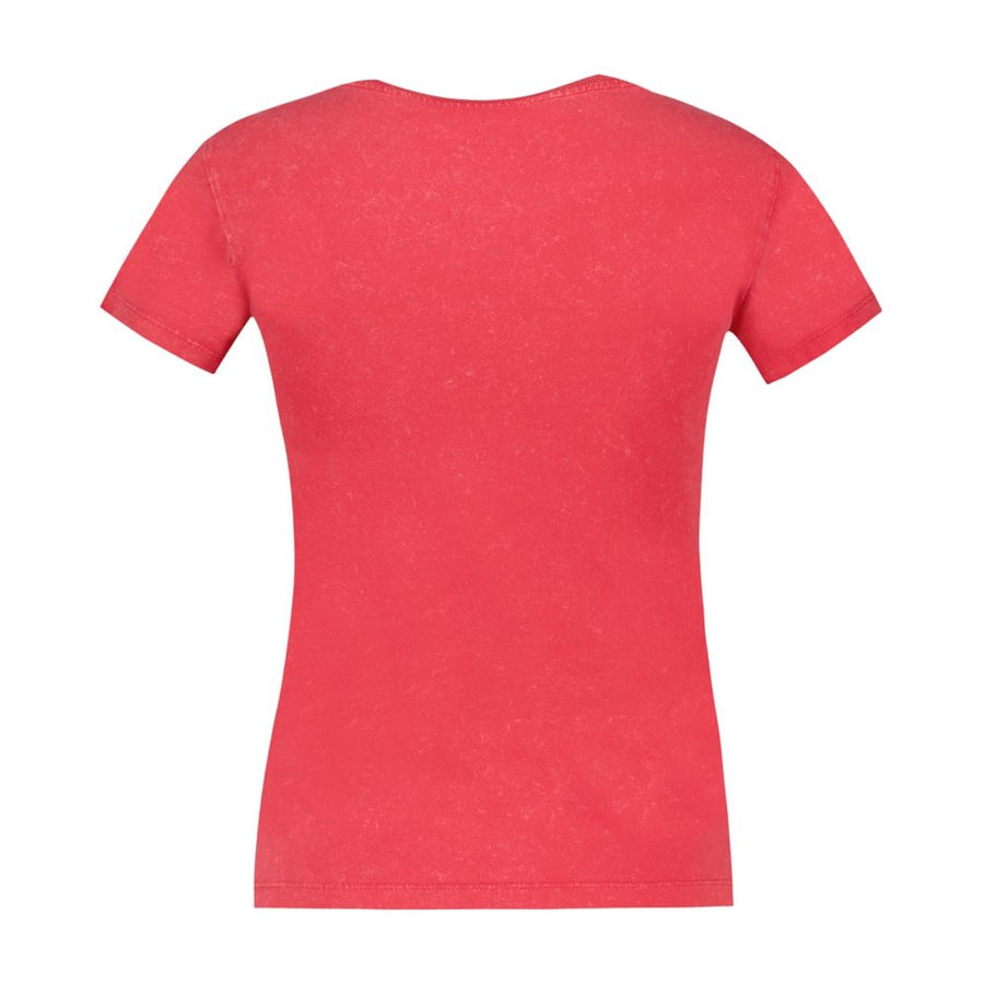 Ganni cotton t-shirt in red