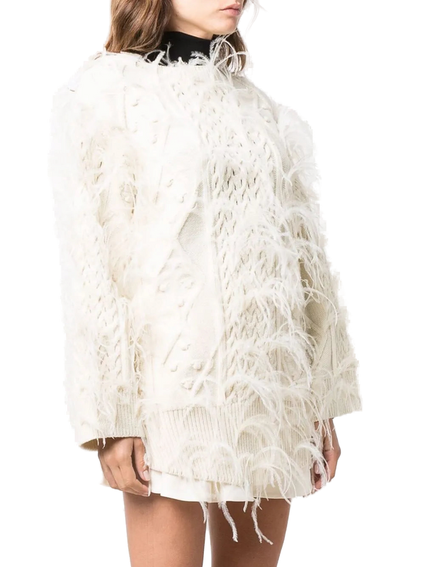 Valentino Virgin wool sweater in white