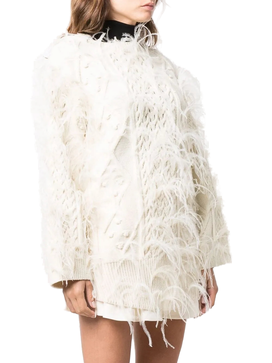Valentino Virgin wool sweater in white