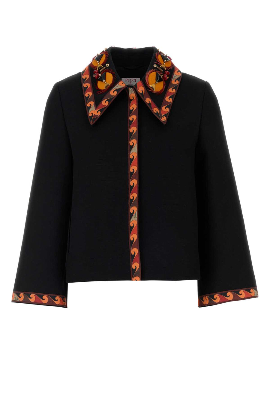 Emilio Pucci Ricamo Exterior: 100% Cotton; Lining: 100% Viscose blazer in black