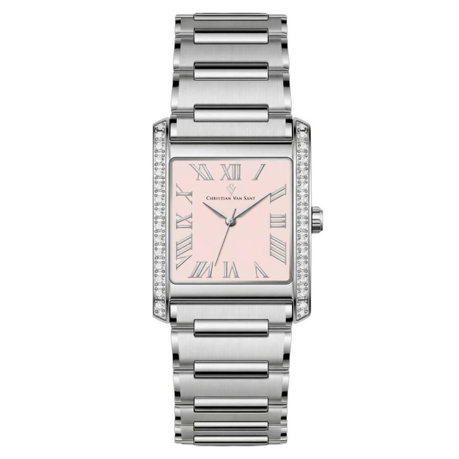 Christian Van Sant Stainless steel case watch in pink