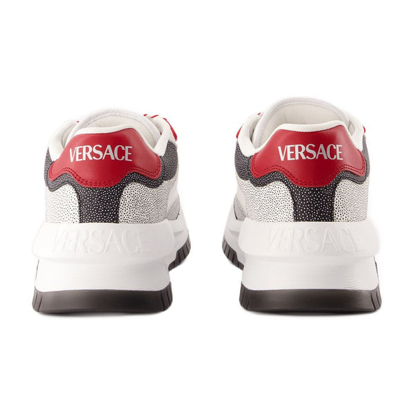 Versace Calfskin sneaker in white