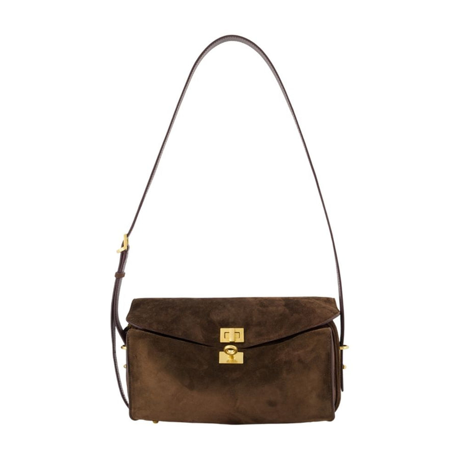 Paris M Shoulder Bag - Balenciaga Suede Brown / Shoulder-hobo-bags